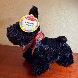 Melissa & Doug Maxwell Scottie Plush Dog Black Scottish Terrier Stuffed Toy NWT